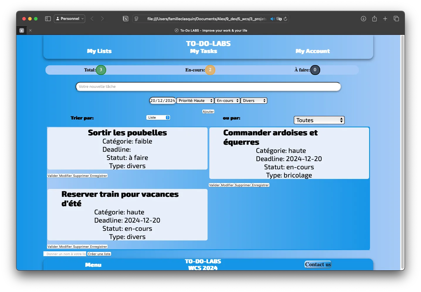 Aperçu du projet LABS